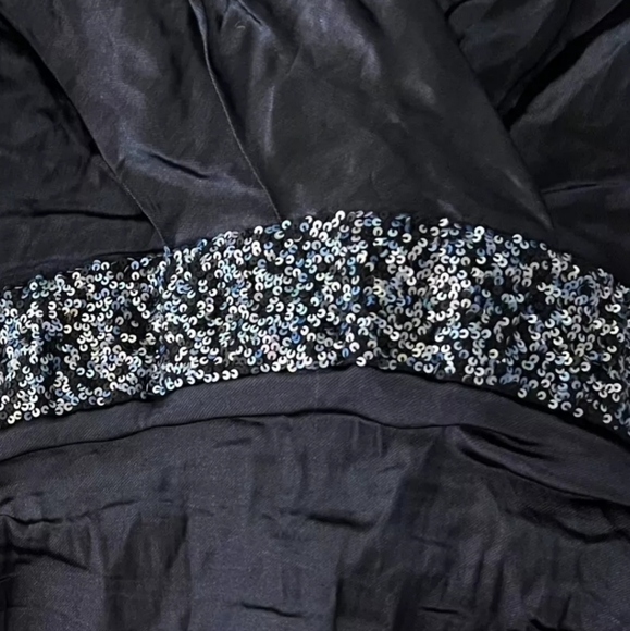 Nicole Miller Dress Mini Chiffon Sequin Blue 8 - Picture 2 of 5